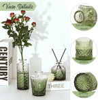 Set of 36 Glass Bud Vases Small Flower Vases for Centerpieces(Green) - Image 3