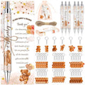 145 Pieces Baby Shower Favors for Guest Brown Teddy Bear Ballpoint Pens and Keychains Gifts Bulk Retractable Baby Shower Pens Gender Reveal Greeting Cards Souvenirs Prizes Party Favors by EYNDYN