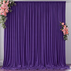 10 ft x 10 ft Wrinkle Free Purple Backdrop Curtain for Parties, Polyester Purple Photo Backdrop Drapes for Wedding Birthday Girls Party Mermaid Baby Shower,5ft x 10ft,2 Panels by Outpain