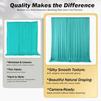 10x12 ft Turquoise Backdrop Curtains for Weddings, Birthdays and Photos - Image 3