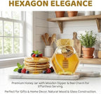 15 Sets 3.38 oz Hexagonal Glass Honey Jars With Favor Accessories - Image 6