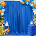 30ft×10ft Wrinkle Free Royal Blue Backdrop Curtain for Parties, 6 Panels 5×10ft Soft Silky Polyester Blue Photo Backdrop Drapes for Boss Baby Birthday Party Wedding Photography Background by ENJOYYOURPARTY