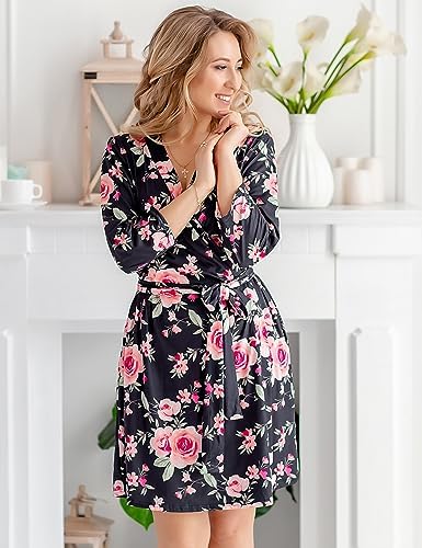 Mommy and Me Robe and Swaddle Set | Maternity Robe Matching Baby Girl, Boy - Image 5
