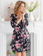 Mommy and Me Robe and Swaddle Set | Maternity Robe Matching Baby Girl, Boy - Image 5