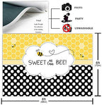 Avezano Sweet As Can Bee Backdrop Honeycomb Bee Theme Baby Shower Photography Background Photoshoot Bee-Day Birthday Party Decorations Cake Table Banner (8x6ft) - Image 2