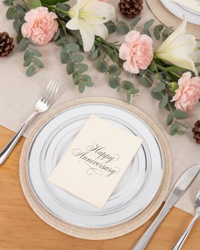 bUCLA 600pcs Silver Plastic Dinnerware Set for 100 Guests - Silver Christmas Dinnerware Set Disposable for Party - Include 100 Dinner Plates,100 Dessert Plates,100Cups,100 Knives,100 Forks,100 Spoons - Image 4