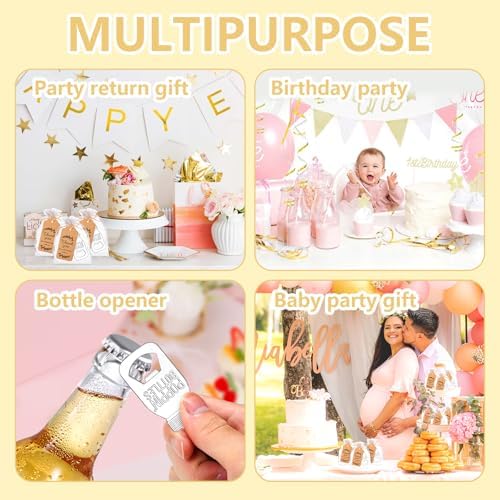 50 Pcs Silver Poppin Bottle Opener Baby Shower Favors for Guest - Image 6