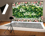 12x10ft We Still Do Backdrop Green Leaves Lace Floral Wedding Anniversary Background Vow Renewal Anniversary Party Cake Table Decoration Photo Booth Props - Image 2