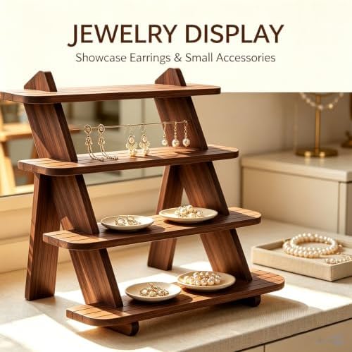 Wooden Cupcake Stand, 4 Tier Wood Rustic Cupcake Stand - Image 5