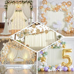 10x12 ft Ivory Backdrop Curtains for Weddings Parties, Birthdays and Photos - Image 6