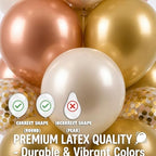 Balloon Column Kit Set of 2 With Balloons Included - with Base, and Pole,Balloon Tower Backdrop Decoration for Wedding, Baby Shower, Birthday Party, or Bachelorette Parties (Rose Champagne Gold) - Image 4