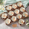 12 Pcs Wedding Favors for Guests Small Ceramic Bowls, Flower, Sage Green by SiliFine