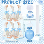 Chunful 6 Set Blue One Silly Goose 1st Birthday Decoration 11.8 Inch - Image 6