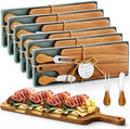 Ziliny 6 Sets Baby Shower Game Prizes Cheese Board Gift Sets, Acacia Color by Ziliny
