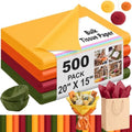 500 Sheets Fall Tissue Paper Bulk Orange Burgundy Yellow Green 15 x 20 Inch by Qilery