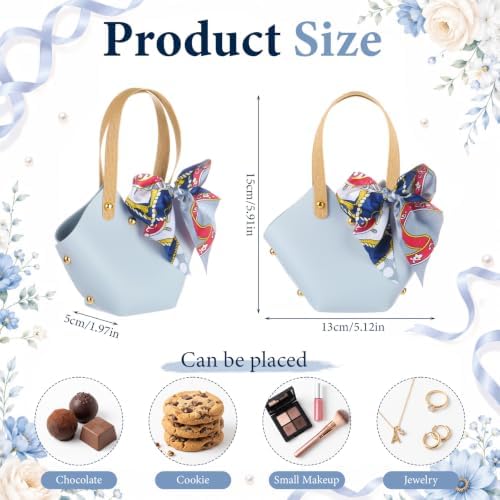 Kacctyen 30pcs Small Purse Gift Bag PU Leather Purse Party Favors, 5 Colors - Image 2