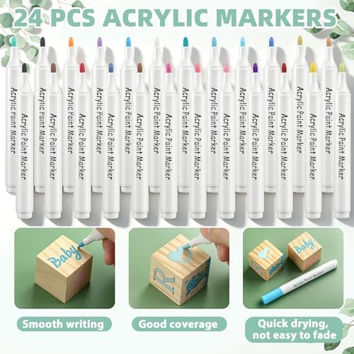wookidel 118PCS Baby Shower Games Kit, Baby Blocks for Baby Shower - Image 6