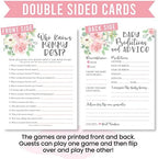 Hadley Designs 50 Floral Who Knows Mommy Best, Baby Prediction and Advice Cards etc., 25 Love or Labor, Boobs Or Baby Butts Gender Reveal-6 Double Sided Cards Baby Shower Funny Games - Image 6