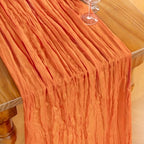 DeZerlor Orange Cheesecloth Table Runners 10 Pack Summer Boho Runners - Image 2