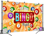 20X10FT Bingo Night Backdrop Banner Bingo Game Night Party Decorations Contest Cards Gold Coins Photo Background for Man Boys Gamer Gaming Night Party Supplies - Image 6