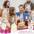 Jingmore 30 Sets Mini Crown Candy Boxes Party Favor,Rose Purple and Clear - Image 5