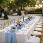 LIYH 60Pcs Blue Bow Scalloped Plastic Plates Set for Bridal Shower Party - Image 5