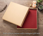 Large Photo Album Self Adhesive 4x6 5x7 3x5 8.5x11 Scrapbook Magnetic Album DIY Scrap Book Length 13 x Width 12.8 (Inches) 120 Sticky Pages Linen Cover DIY Photo Album (Red) - Image 6