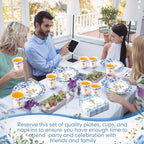 Pickmesh 250 Pcs Blue Baptism Plates Napkins Cups God Bless, Serves 50 - Image 4