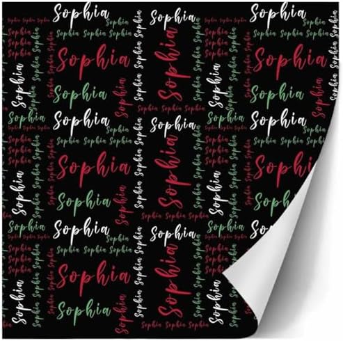 AOFUN Personalized Wrapping Paper with Name/Text Wrapping Paper Roll with Printed Name Christmas Wrapping Supplies Valentines Paper 3 Rolls 58" x 23" - Image 3
