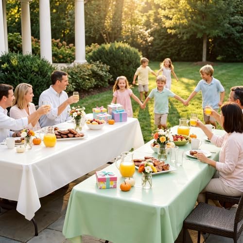 12 Pack Woodland Round Plastic Tablecloth (Woodland-Rectangle) - Image 2