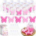 Dunzy 100 Sets Butterfly Soap Favors Baby Shower with Thank You Cards by Dunzy