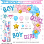 Hombae Baseball or Bows Gender Reveal Decorations, 171 PCs Boy or Girl Gender Reveal Decorations Backdrop Balloon Garland Banner Tablecloth Cake Cupcake Topper Box Cutout Poster Sash Pink Blue - Image 5