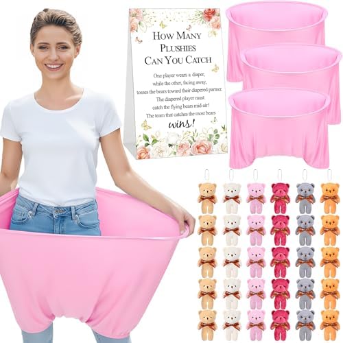 Soulchen 34 Pcs Baby Shower Games Bridal Shower Games, Pink by Soulchen