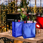 BLEWINDZ 100 Medium Reusable Gift Bags with Handles - Ideal Party Favors & Shopping Bags (10 Colors) - Image 2