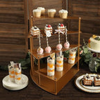 Efavormart 17" Tall 4-Tier Gold Metal Spiral Stairway Cupcake Display Stand, Dessert Cake Step Pedestal Tray - Image 4
