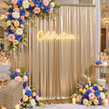 30ftx10ft Shimmer Champagne Sequin Backdrop Curtain for Parties, Wrinkle Free Glitter Sparking Backdrop Drapes Photo Back Drop Cloth for Wedding Birthday Photography Background -6 Panels 5x10ft by LeegleriTableSkirt