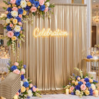 30ftx10ft Shimmer Champagne Sequin Backdrop Curtain for Parties, Wrinkle Free Glitter Sparking Backdrop Drapes Photo Back Drop Cloth for Wedding Birthday Photography Background -6 Panels 5x10ft by LeegleriTableSkirt