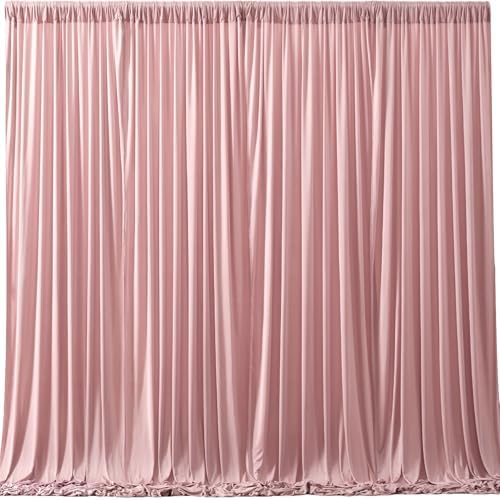 Rose Backdrop Curtains-Wrinkle-Free Polyester Photography Drapes Party Curtain Background for Baby Shower Wedding Decorations- 16 X10FT by WishCare