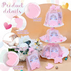 100 Sets Baby Shower Favors Refreshing Foot Soap Perfect Baby Shower Favors for Guests, Gifts, and Prizes with Organza Bags Thanks Cards (Pink) - Image 3