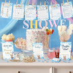 Sherr 476 Pcs Blue Bear Baby Shower Games, 9 Styles Baby Shower Activities - Image 5