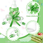 Nuenen 48 Pcs Baby Shower Milk Bottles with Ribbon Plastic Bear Candy Bottles Baby Shower Favors Gender Reveal Wedding Birthday Party Decorations(Green) - Image 3
