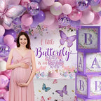 Butterfly Baby Shower Decorations for Girl Pink Purple Party Decoration Set - Image 6