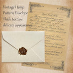 Envelopes 30 Linen Patterned Kraft Paper Envelopes with Wax Seals for Invitations - Image 5