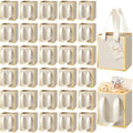 Yeaqee 50 Pcs Mini Paper Gift Bags with Handles Tag, Champagne, Gold by Yeaqee