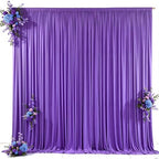 10x10ft Purple Backdrop Curtain for Wedding Parties Wrinkle Free Fabric Purple Drapes Backdrop Decoration for Baby Shower Birthday Photography Decoration 2 Panels, 5ft x 10ft - Image 6