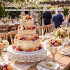 Wenqik 14 Inch Cake Stand, Metal Round Cake Stands Set - Image 6