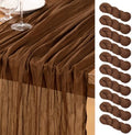 DeZerlor Brown Cheesecloth Table Runners 10 Pack Fall Runners by DeZerlor