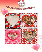 qiqee Valentine Bakery Box with Original Unique Design 60packs 6x6x3 Cookie Boxes Pastry Box for Valentine's Day - Image 4