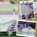 Dusty Blue Chair Sashes 60 Pack Spandex Blue Chair Sashes Bows with Heart Buckle Slider for Wedding Banquet Party Decorations - Image 7