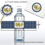 Amanda Creation Adventure Awaits Cute Moose Boy Baby Shower Party Bundle Includes 20 each of Invitations with Envelopes + 4 Different Sizes of Decorative Stickers, Diaper Tickets & Bring a Book Cards - Image 6